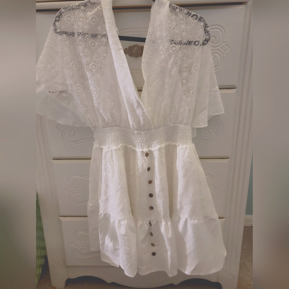 White Lace Romper